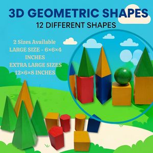 Ensemble géométrique en bois, aides pédagogiques en physique, jaune poli, multicolore, extra large, jouets éducatifs, approvisionnement direct d'usine - Product Image 4