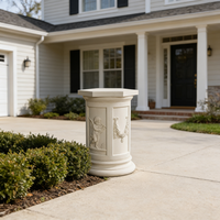 Socle en résine de style européen classique, base de présentation de style colonne romaine pour la décoration de la maison et du bureau, support de luxe pour sculptures et vases