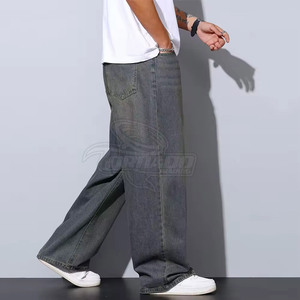 Pantalones Vaqueros Holgados Transpirables al por Mayor con MOQ Bajo para Hombre, Diseño Personalizado de Última Moda para Otoño/Primavera/Verano en Venta - Product Image 4