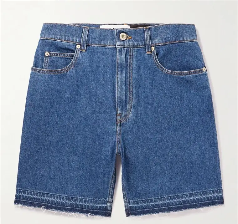 Shorts di Jeans Hip Hop con bordo bordo con bordo bordo bordo stile stile personalizzato