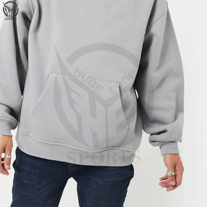 Luxury 100% Heavy Cotton 500gsm French Terry Hoodie Fabricación personalizada Sudadera de gran tamaño para hombre Tejido de punto Tallas grandes - Product Image 3