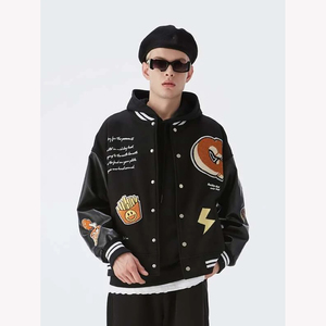 Chaqueta universitaria de lana 100% de alta calidad para hombre de último diseño, cuello levantado, retales de invierno con letras, abrigo con letras de alta calidad - Product Image 6