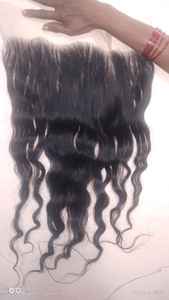 Vente en gros 12a Inde vendeur de cheveux bruts cuticule alignée 13X4 fermeture à lacet transparente et frontale pour les femmes noires cheveux frontaux - Product Image 2