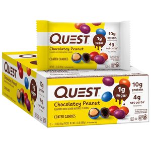 Caramelos Recubiertos de Chocolate con Cacahuetes de Quest Nutrition, Paquete de 12 - Product Image 1