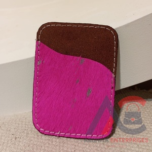 Estuche para tarjetas de cuero de piel metálica rosa de nuevo diseñador Venta caliente Titulares de tarjetas de cajero automático Estuches para tarjetas de cuero de piel metálica de alta calidad - Product Image 1