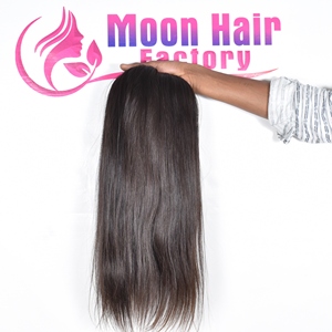 Bon produit provenant du Vietnam, extensions de cheveux humains à double trame, tirage simple, aspect naturel, paquet de cheveux raides, couleur noire, cheveux de lune - Product Image 2