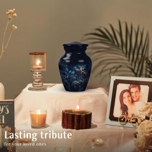 Urna de Metal de hadas floreciente moderna para hombres, urna de cremación de mujer de tamaño personalizado para cenizas humanas adultas, urna de Metal pequeña para cenizas masculinas - Product Image 5