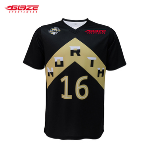 Camiseta de béisbol con cuello en V vintage OEM - Product Image 2