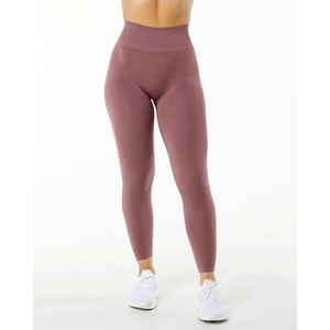 Pantalones de mujer sin costuras con corte ajustado, mezcla de poliamida (51%), poliéster (38%) y elastano (11%), con tiro alto. - Product Image 1