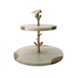 แท่นวางเค้กเคลือบผงสีขาวอเนกประสงค์โต๊ะโรงแรมหรูเค้กผลไม้ออกแบบได้ตามต้องการ - Product Image 4