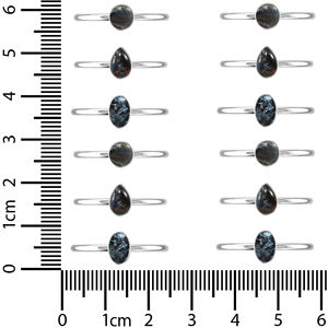 แหวนตั้งซ้อนกันได้สำหรับผู้หญิงแพ็ค12ชิ้น925เรียบสีเงินสเตอร์ลิงพรีเมี่ยมทรงลูกแพร์พลอย - Product Image 6
