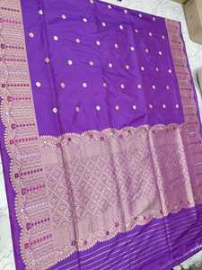 Sares de seda Brocade con bordes hechos a medida, hechos a mano, seda pura, ideales para tiendas de tela, adecuados para reventa - Product Image 3