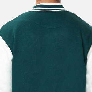 Vente en gros de veste Letterman décontractée de qualité supérieure pour hommes 100% vêtements d'hiver à col montant en coton - Product Image 6