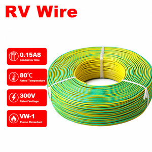 สายไฟ RV แบบมีฉนวน PVC ทองแดงตีเกลียว ยืดหยุ่นได้ 300V 1.5 มม. 2.5 มม. 4 มม. 6 มม. สำหรับเดินสายไฟในบ้านและรถยนต์ - Product Image 1