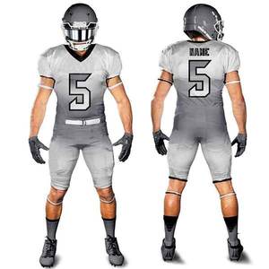 Tenue de football américain de niveau professionnel, ensemble complet rouge court comprenant un maillot et un pantalon, 100% polyester respirant à séchage rapide, conçu - Product Image 5