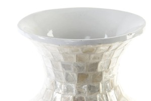 Vase Cylindrique Moderne en Nacre Capiz de Haute Qualité, Vase de Sol Durable Tressé à la Main Écologique pour la Décoration Intérieure - Product Image 4