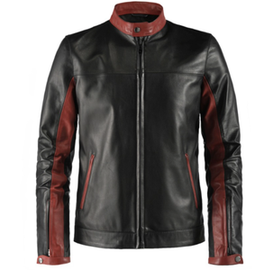 2024 New Design Wholesale Men's Casual <b>Jacket</b> Solid Color Zipper High Quality Stand <b>Collar</b> Slim Fit Real Leather <b>Jacket</b> - Product Image 5