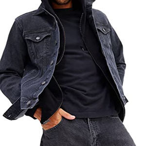 ทำโลโก้ของคุณเอง แจ็คเก็ตยีนส์ราคาถูก ขายดี โลโก้พิมพ์อย่างมืออาชีพ แจ็คเก็ตยีนส์คุณภาพดีสำหรับผู้ชาย - Product Image 1