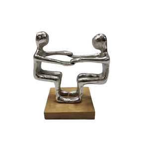 Decoración del hogar Metal tallado Mesa decoración escultura forma redonda escultura estatua decoración moderna accesorios para el hogar - Product Image 2