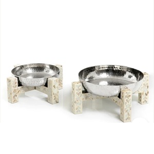 Servicio de catering para fiestas y eventos de bodas, producto de gran venta, mango de acabado brillante, bandeja de metal para servir dulces o pastas por encargo - Product Image 1