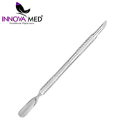 Kit de coupe-cuticules et repousse-cuticules double embout en acier inoxydable durable, réutilisable, pour manucure et pédicure des ongles des mains et des pieds