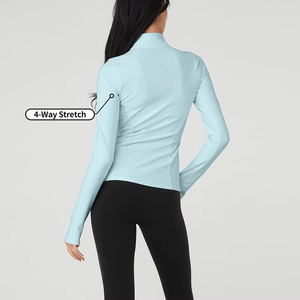 Manteau de sport d'hiver léger à manches longues pour femmes pour l'entraînement et le yoga veste active - Product Image 2