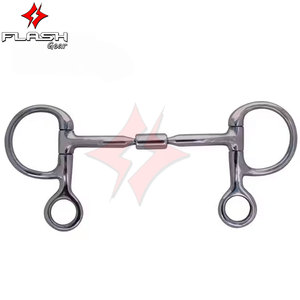 Sur mesure Bowman Mèche Mèche Demi Joue Rembourrage Doux En Acier Inoxydable Anneau Lâche Cheval Mèche Allemand Argent Entraînement Équestre - Product Image 4