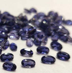 Iolite ธรรมชาติรูปไข่ตัด3X5มม. ตัดเหลี่ยมเพชรพลอย iolite หลวม - Product Image 3