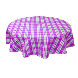 Wholesale Dinning Decor Cotton Linen Wrinkle Free Anti-Fading Table Cloth <b>Checkered</b> Embroidered <b>Tablecloths</b> With Tassels - Product Image 1