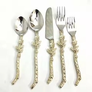 Ensemble de couverts en acier inoxydable, fourchette, cuillère, couteau, couverts de table pour la maison, la cuisine, le restaurant, l'hôtel, la salle à manger - Product Image 4