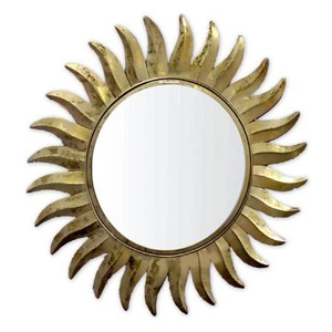 Miroir mural en métal noir soleil fait à la main Design en fer moderne de haute qualité Accent décoratif parfait pour les intérieurs de maison élégants - Product Image 3