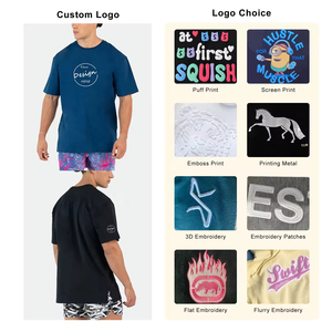 Haute qualité hommes lavage à l'acide t-shirt coton surdimensionné grande taille graphique hommes t-shirts imprimer Logo Vintage t-shirt pour hommes - Product Image 3