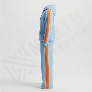 Ensemble de survêtement d'entraînement d'hiver pour hommes en gros, sweat à capuche à manches longues, ensemble de course respirant en polaire technique, couleur personnalisée, salle de sport - Product Image 3