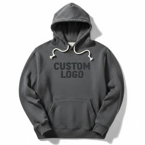 Sweat-shirt d'hiver doux et brossé à capuche, coutures renforcées, poche avant spacieuse, 100 % coton, coupe-vent pour un confort et une polyvalence maximum - Product Image 1