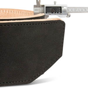 Offre Spéciale Haltérophilie Ceintures à Double Prong Heavy Duty Fitness Rembourré Haltérophilie Ceintures en cuir - Product Image 5