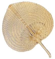 Vente en gros Papier de bambou de couleur personnalisée-Ventilateur portable classique pliable à la main recyclé en feuille de palmier - Product Image 3