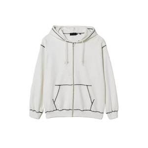 Sudadera con Capucha Personalizada para Hombre, Estilo Urbano, con Costuras en Contraste, 100% Algodón, Costura Invertida, Cierre de Cremallera, Informal - Product Image 3