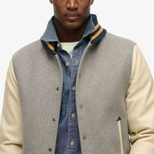 Chaqueta Varsity de Invierno para Hombre en Color Sólido con Logotipo Frontal, Transpirable, del Mejor Material, Colores Personalizables - Product Image 6