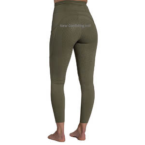 Culottes d'équitation populaires pour dames Leggings de cheval Vêtements équestres élégants Collants d'équitation personnalisés avec poches pratiques pour téléphone - Product Image 1