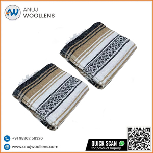 Manta de lana falsa natural de lujo tejida personalizada más vendida para el hogar, sala de estar y hotel - Product Image 5