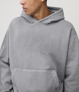 À la mode 100% coton Basics hommes sweats à capuche personnalisé 3D bouffée imprimé Logo Premium qualité hiver tenue décontracté polaire surdimensionné - Product Image 3