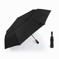 Paraguas Plegable de Viaje de Lujo de 23 Pulgadas, Totalmente Automático, con Impresión Personalizada, Doble Capa de Tela Pongee con Ventilación, Venta al Por Mayor