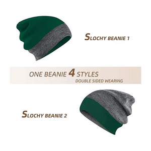 Gorros con puños acrílicos superventas con logotipo personalizado Fabricante de gorros de hombre Gorro de punto Jacquard Sombreros de invierno - Product Image 3