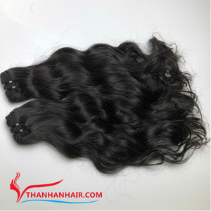 Extensiones de cabello humano vietnamita crudo Virgen sin procesar Bundles Estilo ondulado natural Máquina alineada con cutícula Proveedores de trama Doble - Product Image 3