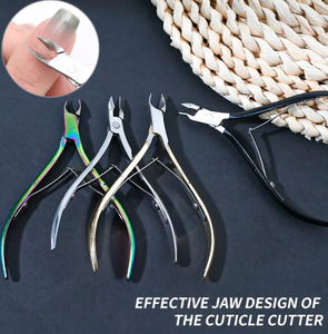 Ciseaux coupe-cuticules 4 couleurs en acier inoxydable pour manucure et peau morte Pince à bec d'aigle pour pédicure - Product Image 6