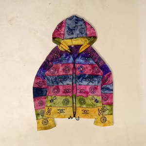 Sweat-shirt à capuche imprimé décontracté bohème pour femmes, veste en tissu tissé respirant pour la saison d'automne - Product Image 1