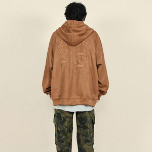 Sweat-shirt à capuche pour homme personnalisé de haute qualité avec logo brodé et coupe épaules tombantes OEM/ODM - Product Image 4