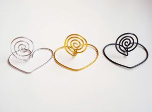 Gold Metal Iron <b>Card</b> Stand Stylish Tabletop Spring Design Minimalist Wire Holder Perfect for <b>Weddings</b> and Events - Product Image 6