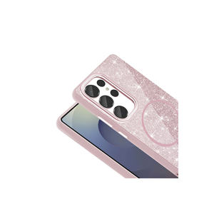 Coque scintillante de luxe Netzy compatible MagSafe pour Samsung Galaxy S25 Ultra, antichoc, en silicone brillant, coque arrière en PC 14 - Product Image 6