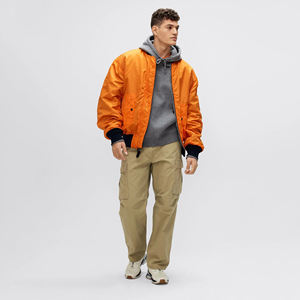 2025 High Quality Men's Light <b>Weight</b> Bomber Jacket Winter Wear in Polyester Material <b>Stand</b> Collar Thin Thickness Wholesale - Product Image 5